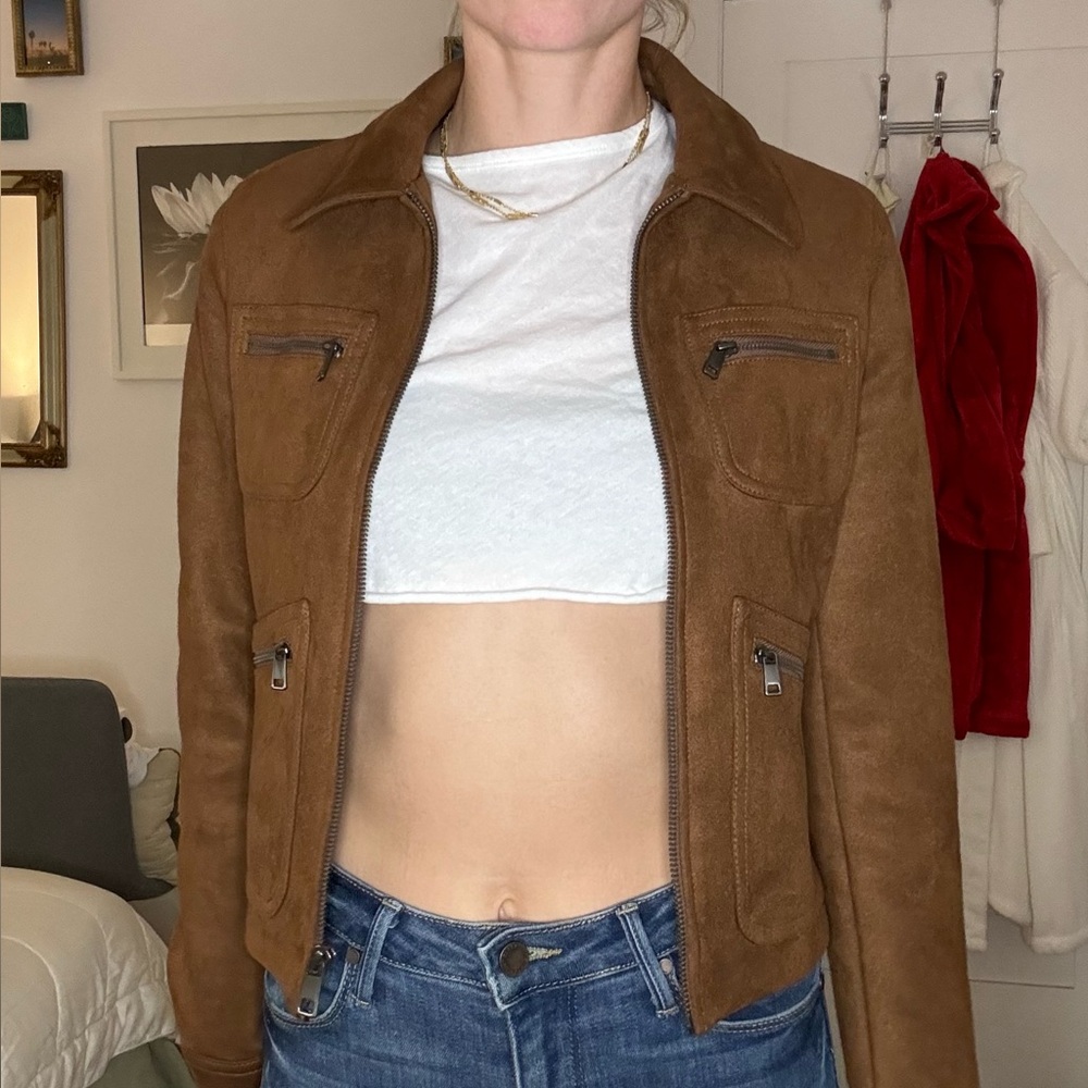 Banana republic faux suede jacket, size XS, excellent condition